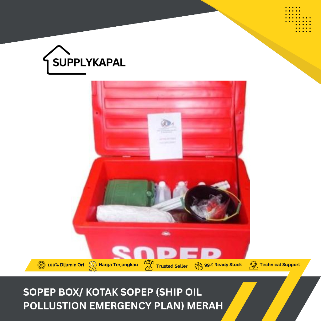 SOPEP Box/ Kotak SOPEP (Ship Oil Pollustion Emergency Plan) Merah Peralatan Penyimpanan Plastic Mera
