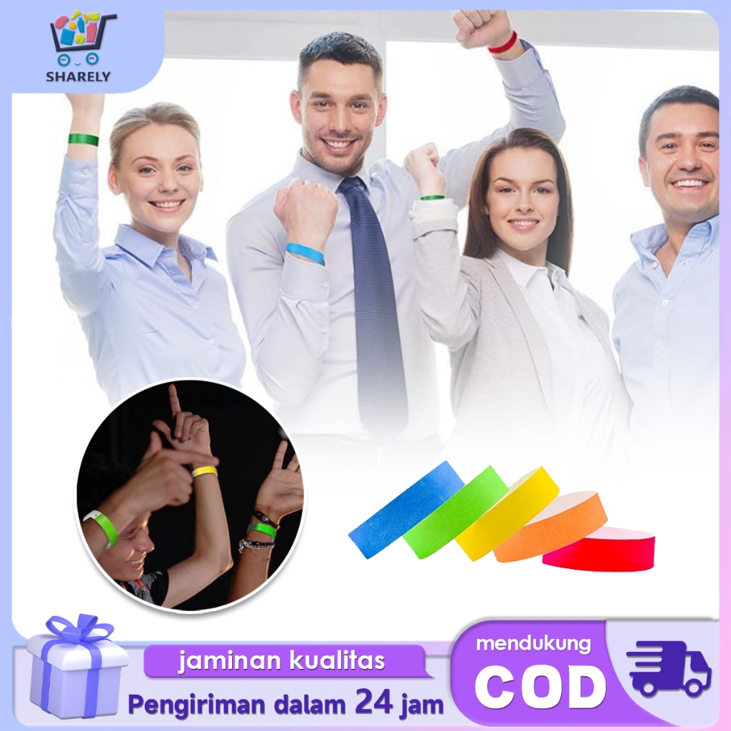 Gelang Event PVC 100pcs Gelang Tiket Event Anti Air Gelang Wahana Entry Event Tali Pergelangan Tiket
