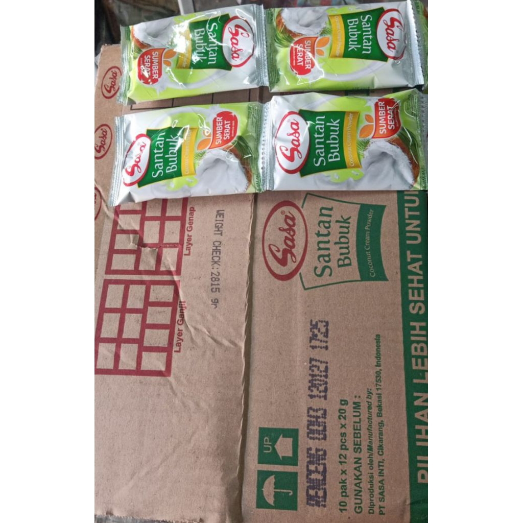 

Santan Bubuk Sasa 20 gr per dus ( 120bks )