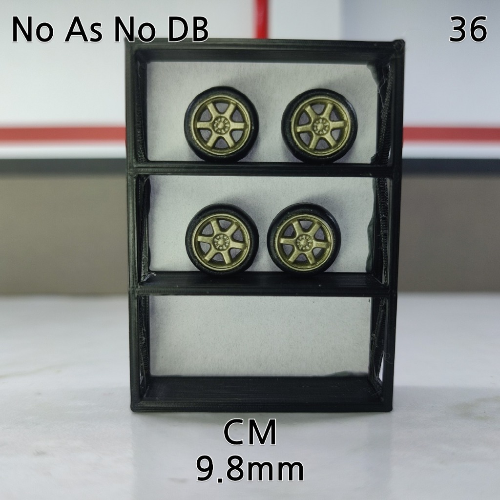 Ban Karet Diecast Miniscale 1/64 CM TE37 Gold 9.8mm