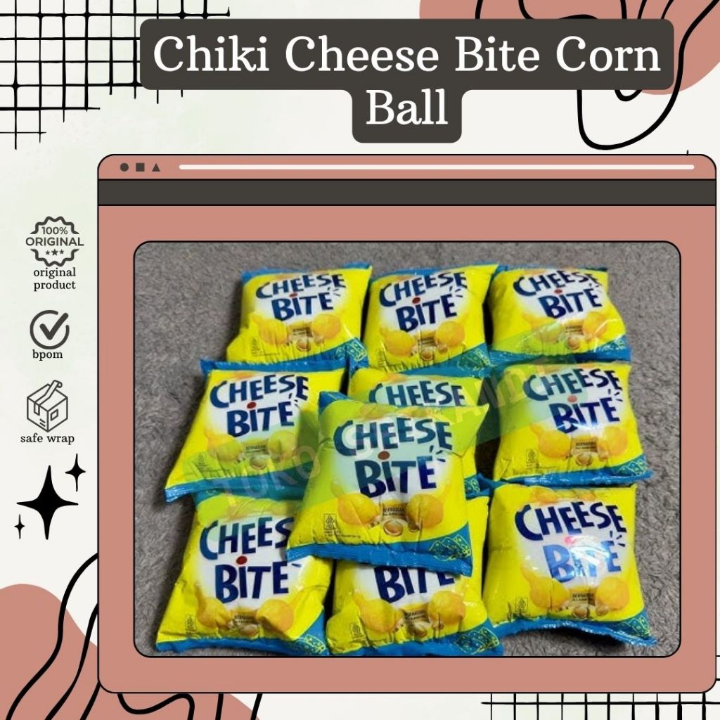 

Chiki Cheese Bite Corn Ball @18gr x 10 pcs