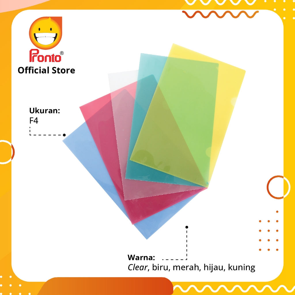 

Pronto Map Plastik Clear Sleeves F4 - Biru