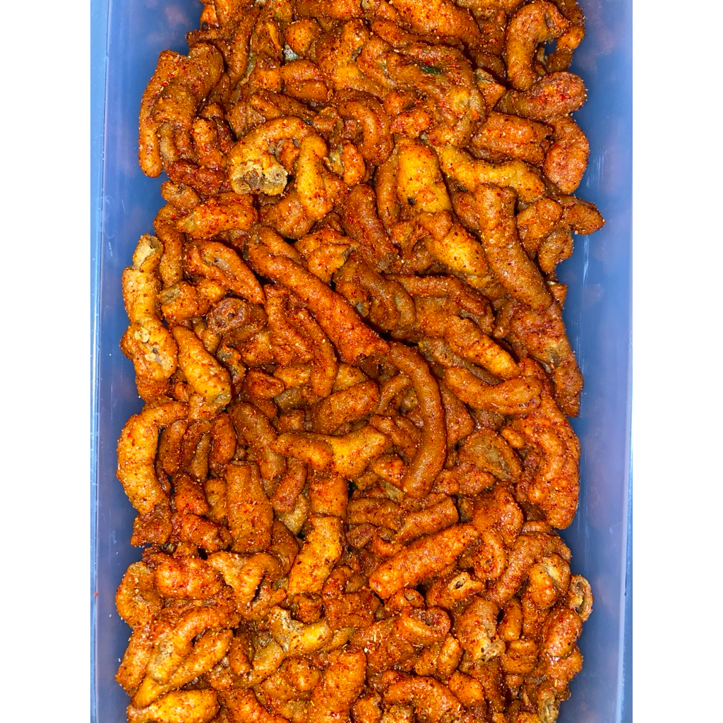

1kg usus crispy pedas daun jeruk