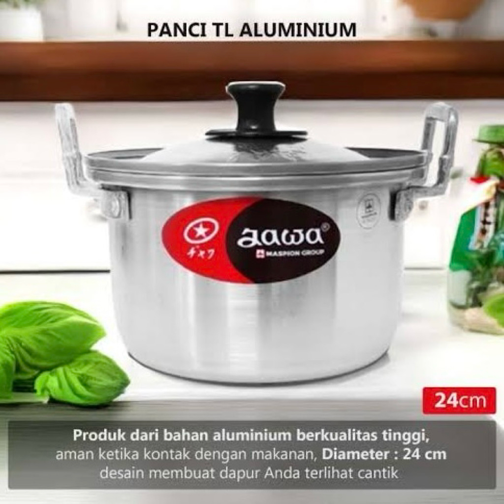 Jawa Panci Tinggi TL 24cm Tutup Aluminium