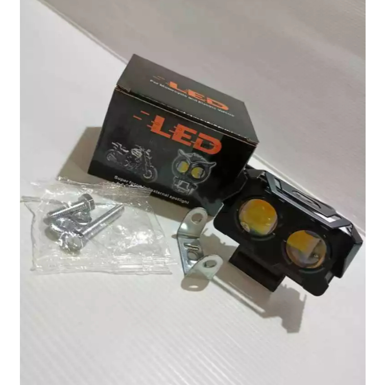 Lampu Tembak Sorot 2 Mata Foglamp Lampu Tembak LED Laser D2 2 Mata CR7 Lampu Sorot Waterproof Univer