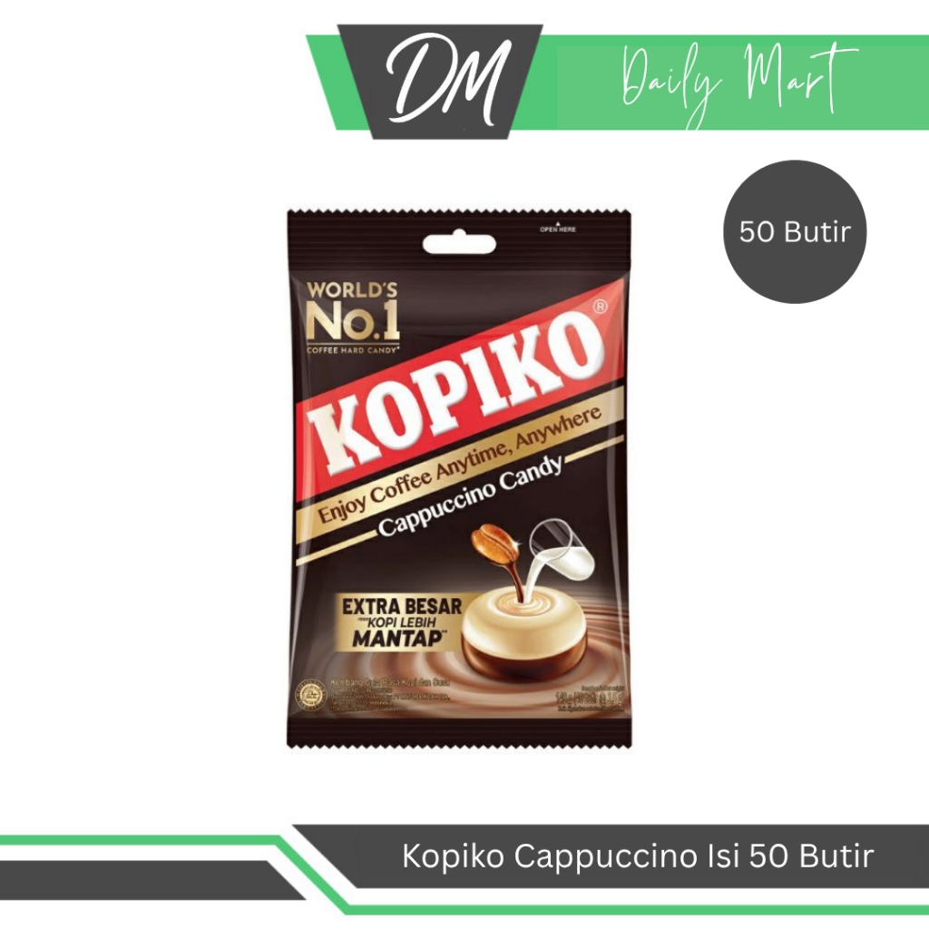 

Kopiko Cappucinno Isi 50 Butir - Permen Rasa Kopi Premium Enak Murah