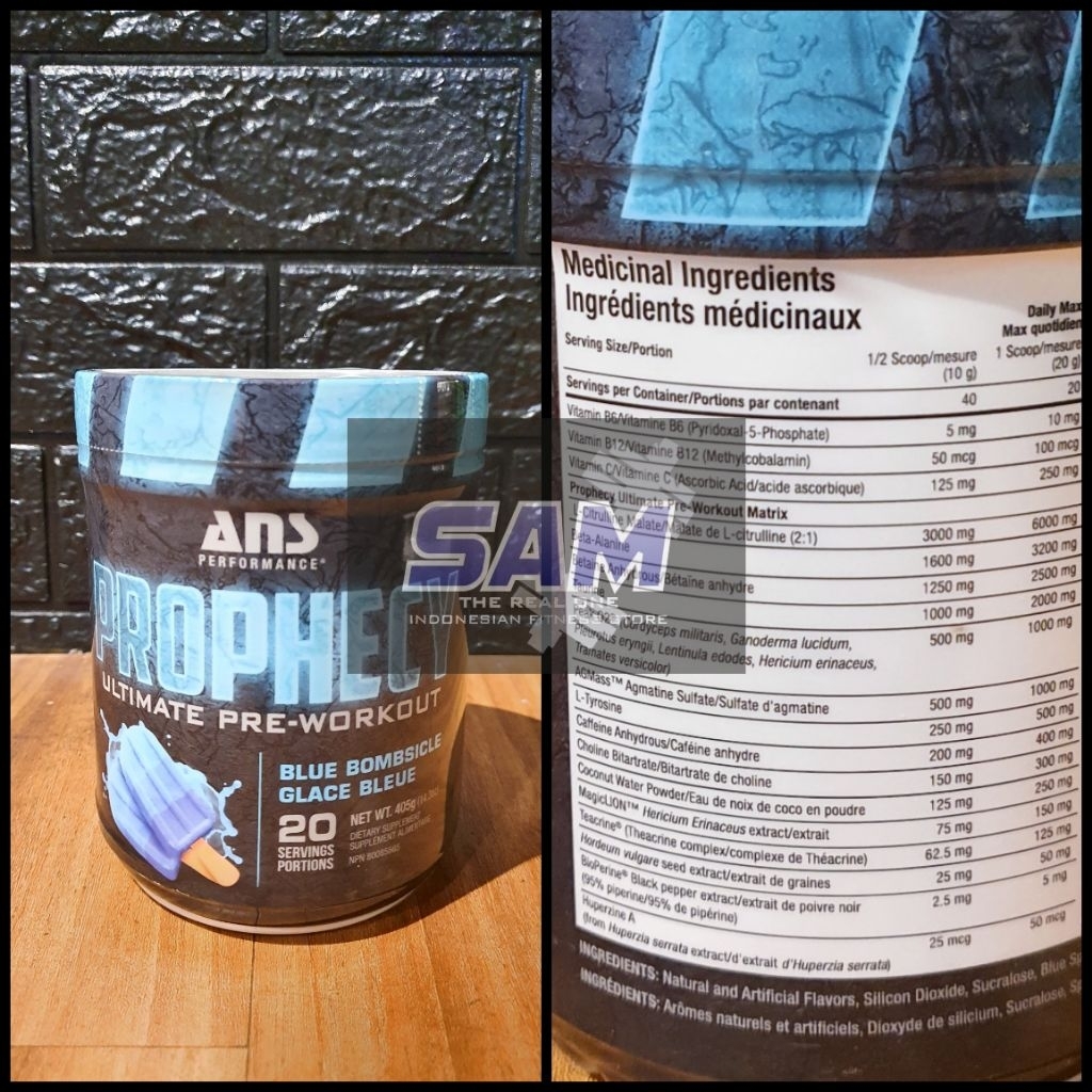 Suplemen Fitness ANS Prophecy 20 serving Malang Pre workout