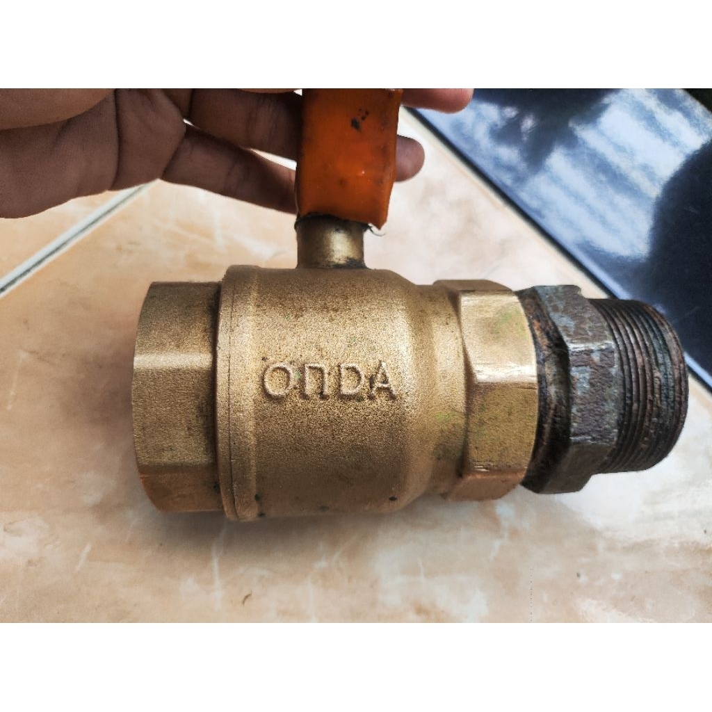 Stop Kran kuningan 2 inch Engkol Second copotan