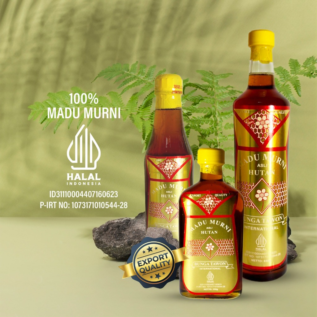 

Madu Bunga Tawon Natural Honey 850gr Premium Quality with Royal Jelly and Bee Pollen