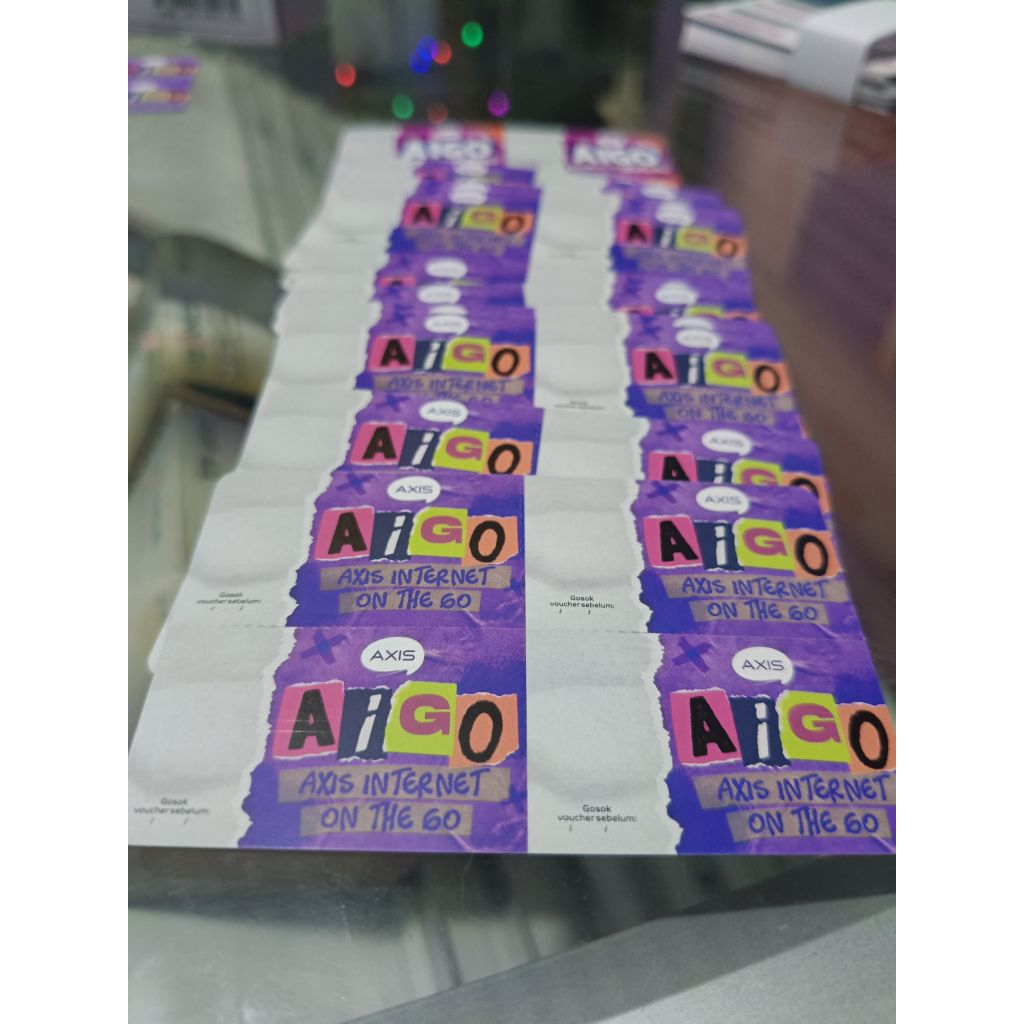 Voucher Axis Kosong 400SN,100lembar