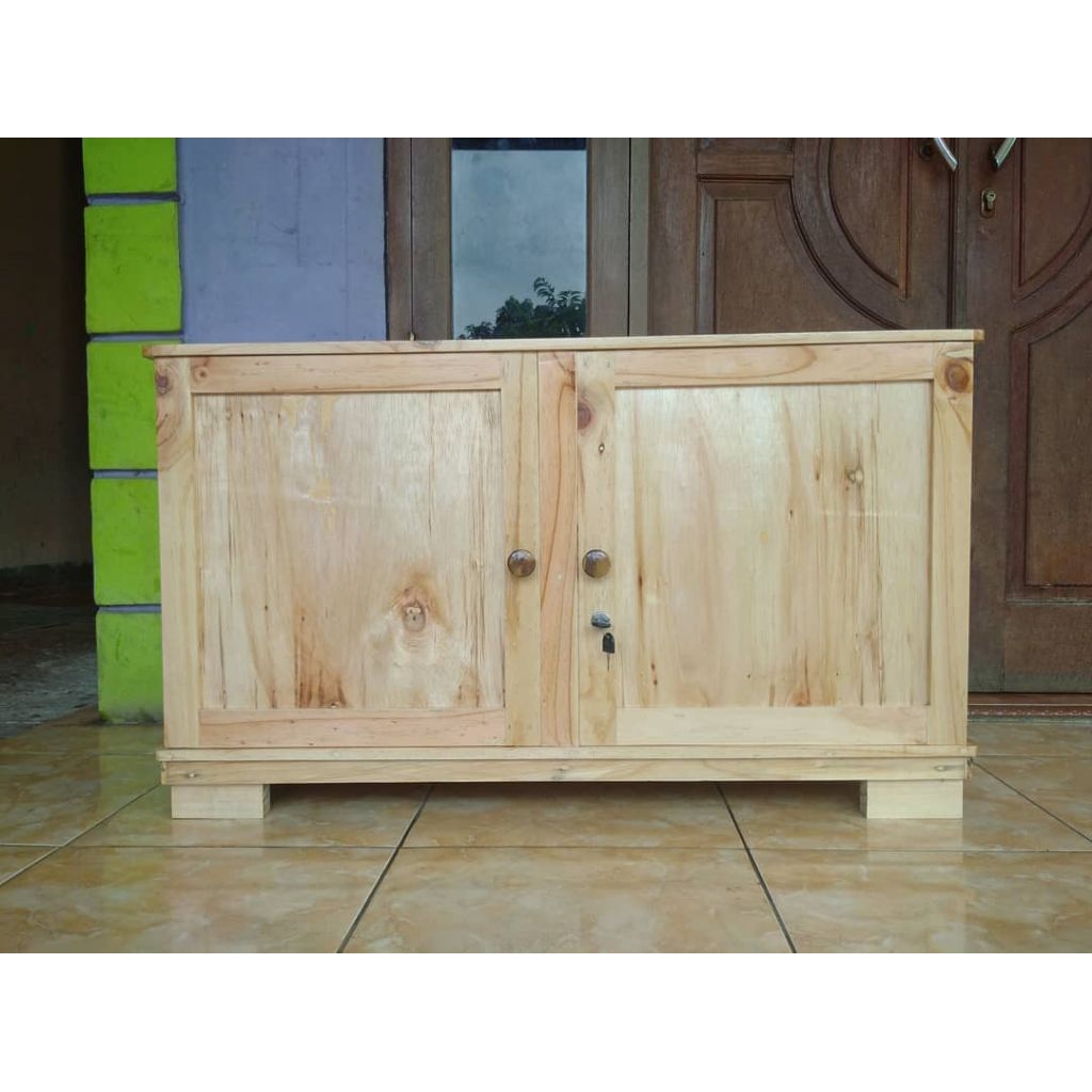 lemari nakas/meja tv/lemari kayu jati belanda serbaguna 100x50x58 cm