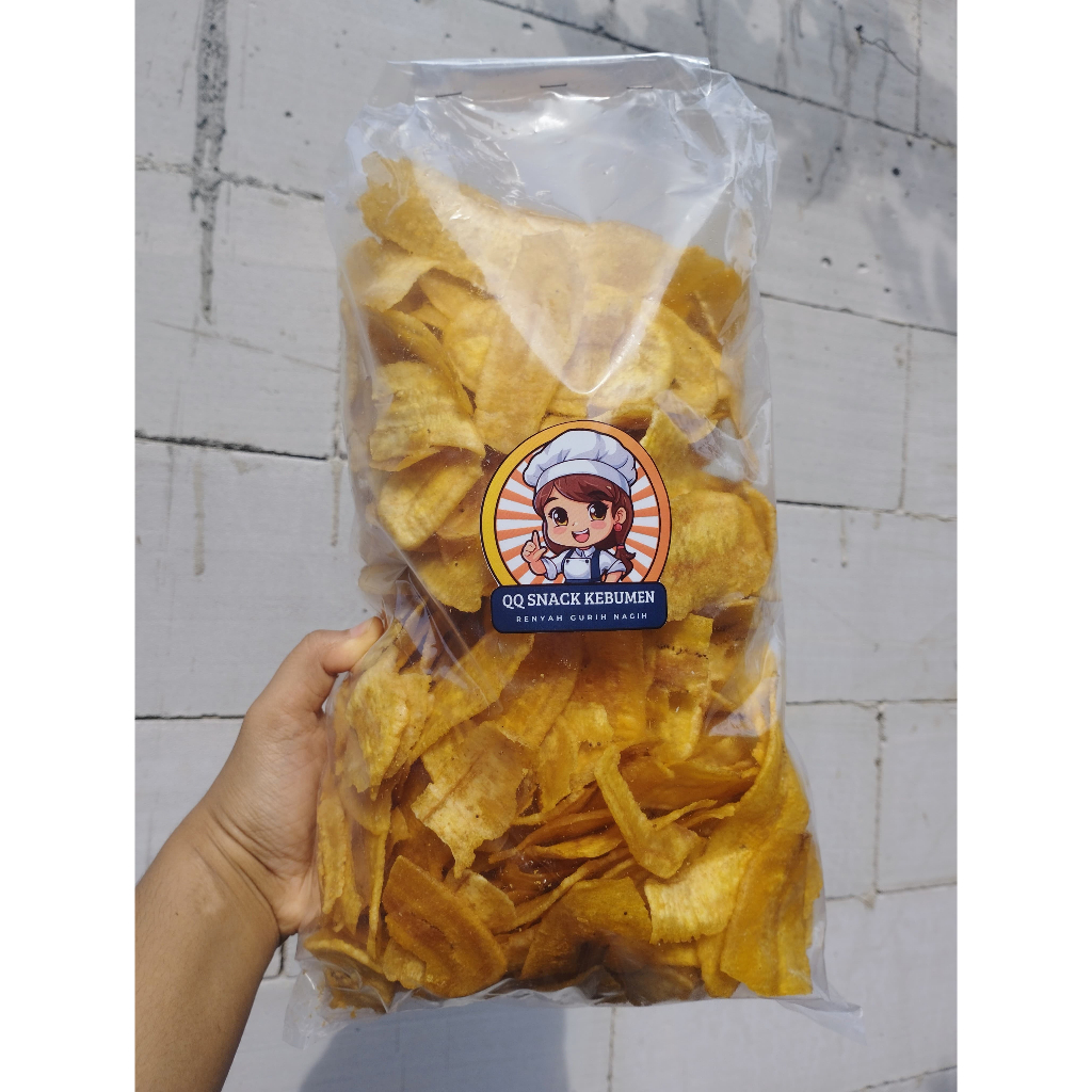 

Keripik Pisang Cemilan Snack Asli Kebumen 500gr