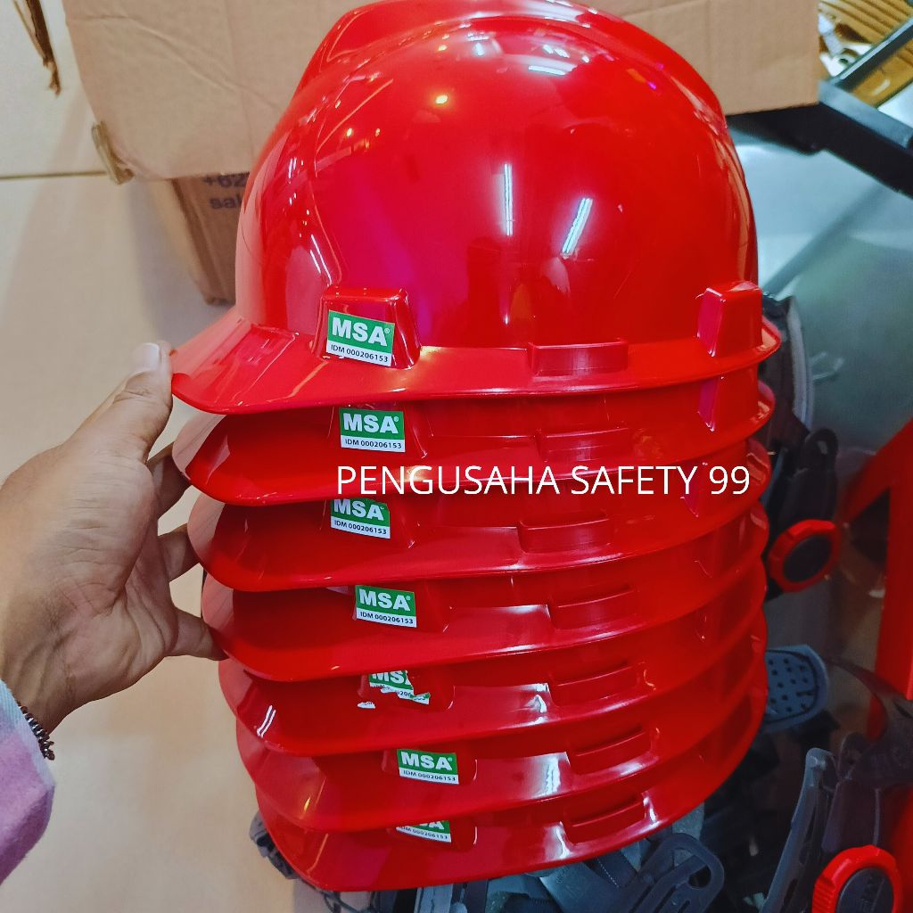 Helm Safety Proyek MSA / Safety Helmet K3 Merah 100% Murah Meriah