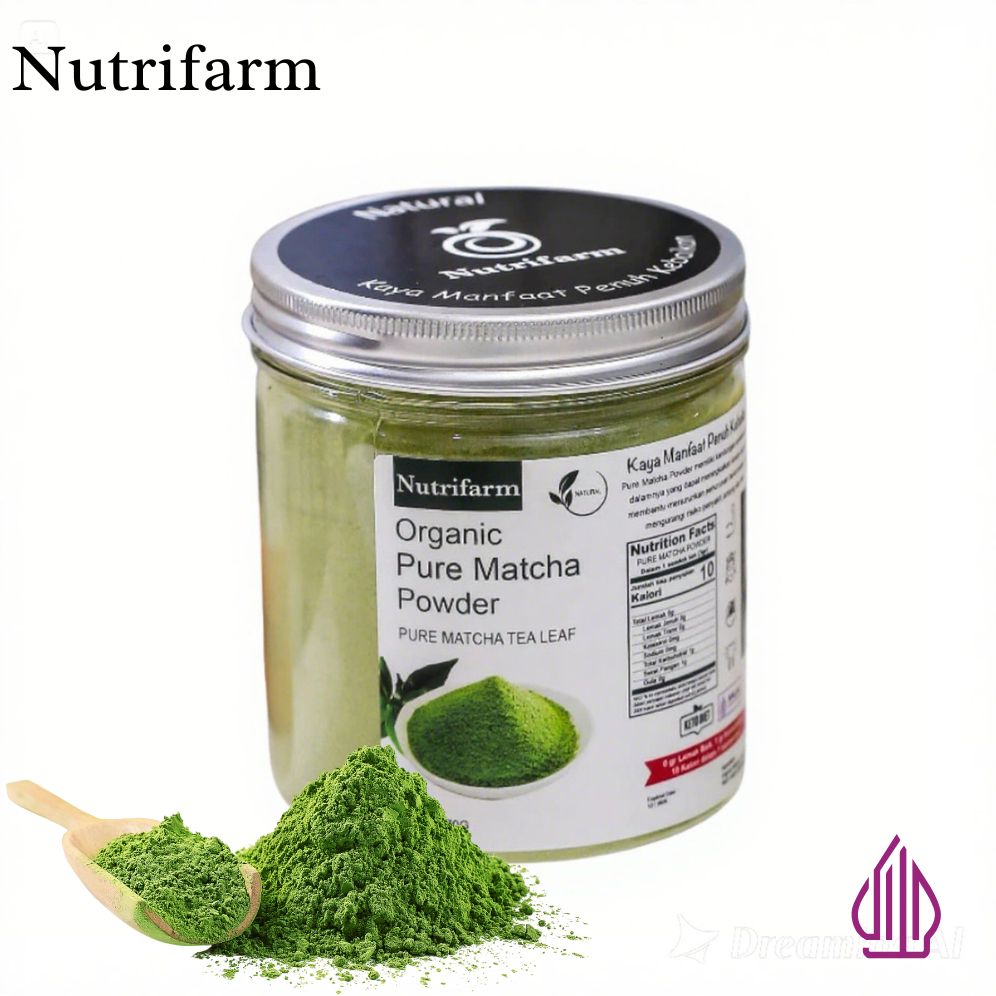 

Organic Premium Matcha Nutrifarm Minuman Teh Hijau 270g detoksifikasi alami