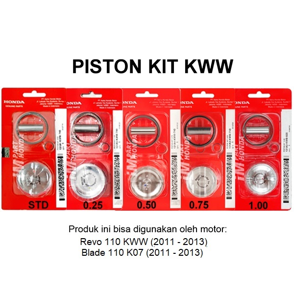 131A1-KWW-740 131A2-KWW-740 131A3-KWW-740 131A4-KWW-740 131A5-KWW-740 Piston Kit Blade 110 K07 Revo 