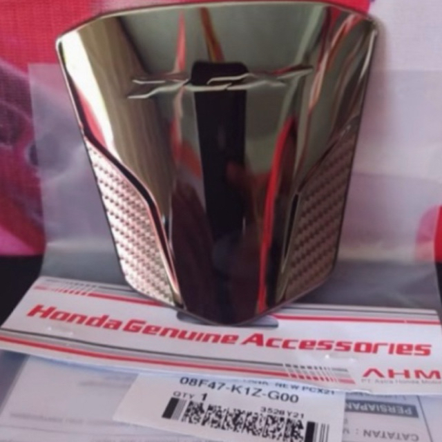 ⚡ Garnish Tutup Tangki Honda PCX 160 – Chrome Original AHM