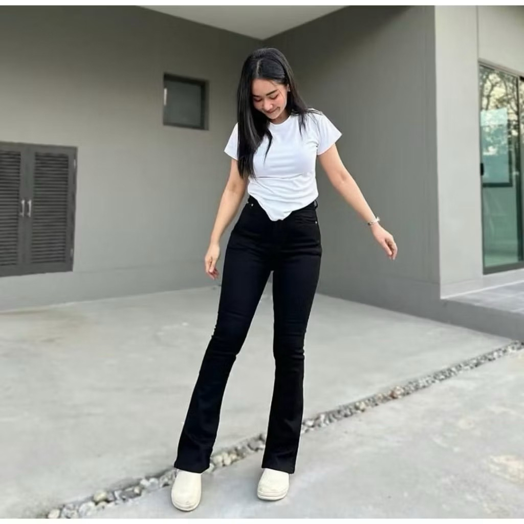 Hightwaist Cutbray Jeans Wanita Celana Skinny Cutbray Premium