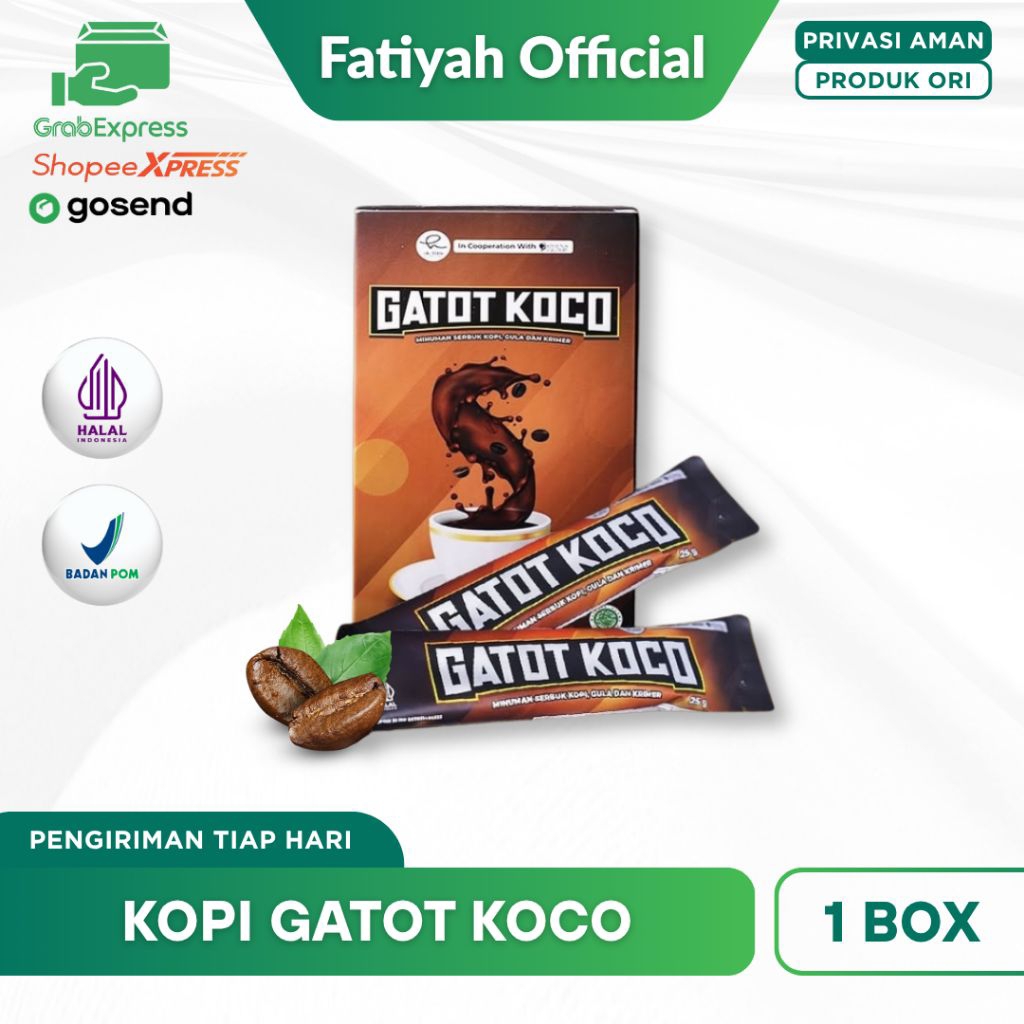 

KOPI GATOT KOCO BY DR. RICHARD LEE ORIGINAL 100% 1 BOX ISI 5 SACHET SUDAH HALAL BPOM