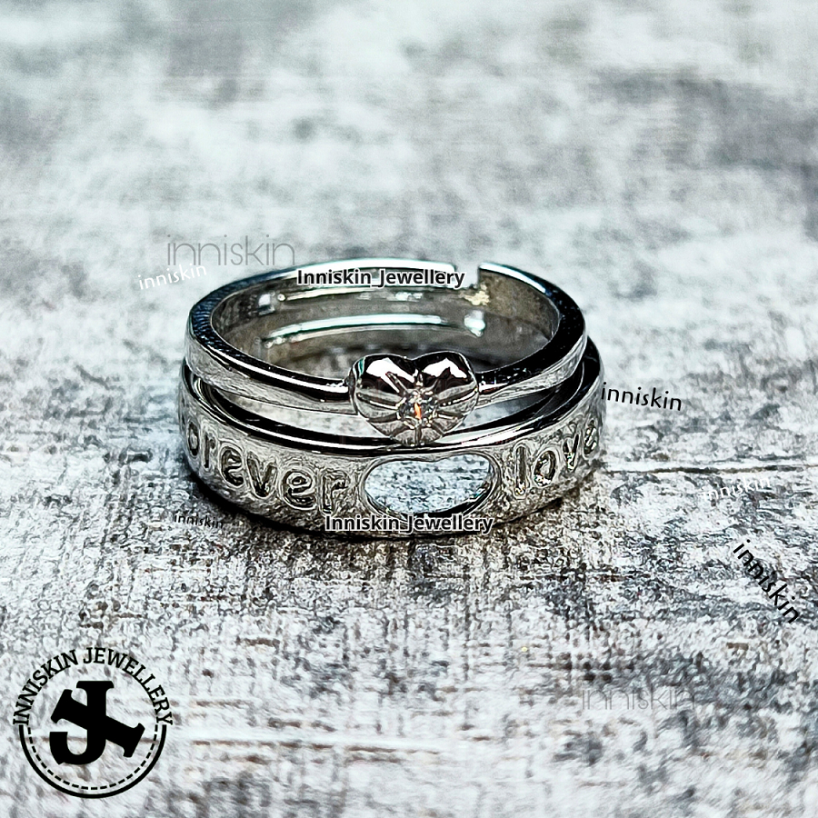 Cincin Couple Stainless Steel Diamond / Cincin Tunangan / Cincin Nikah / Cincin Pacaran / Cincin Dia