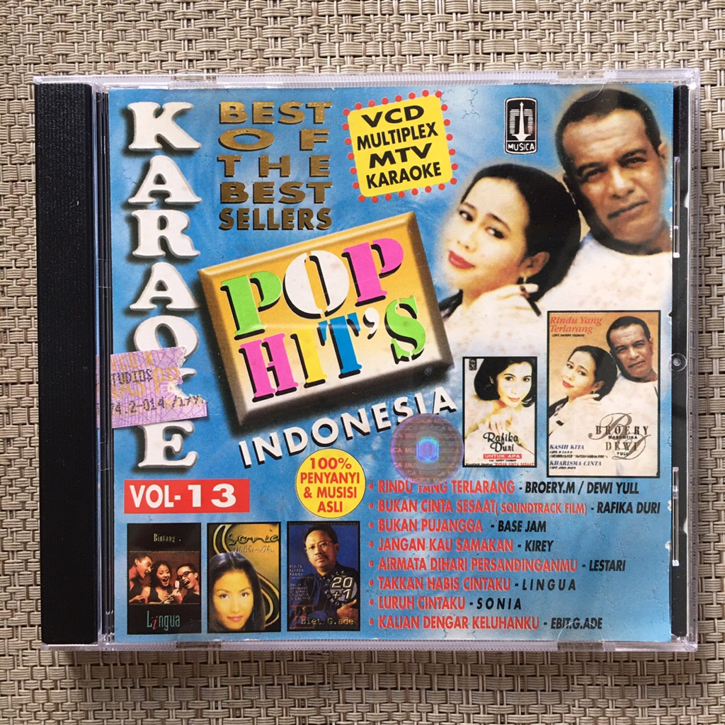VCD Karaoke Best Of The Best Sellers Pop Hits Indonesia