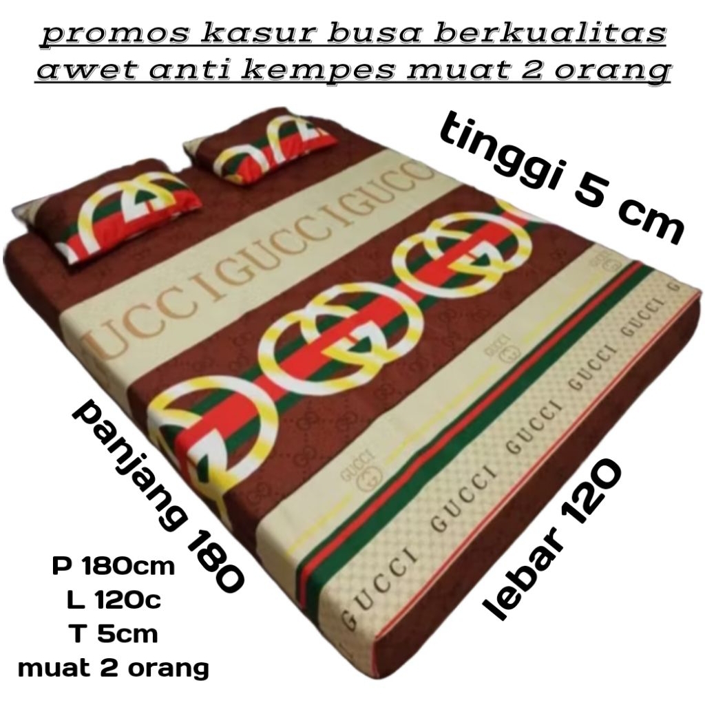 kasur busa berkualitas awet anti kempes muat 2 orang dewasa uk180x120x5cm