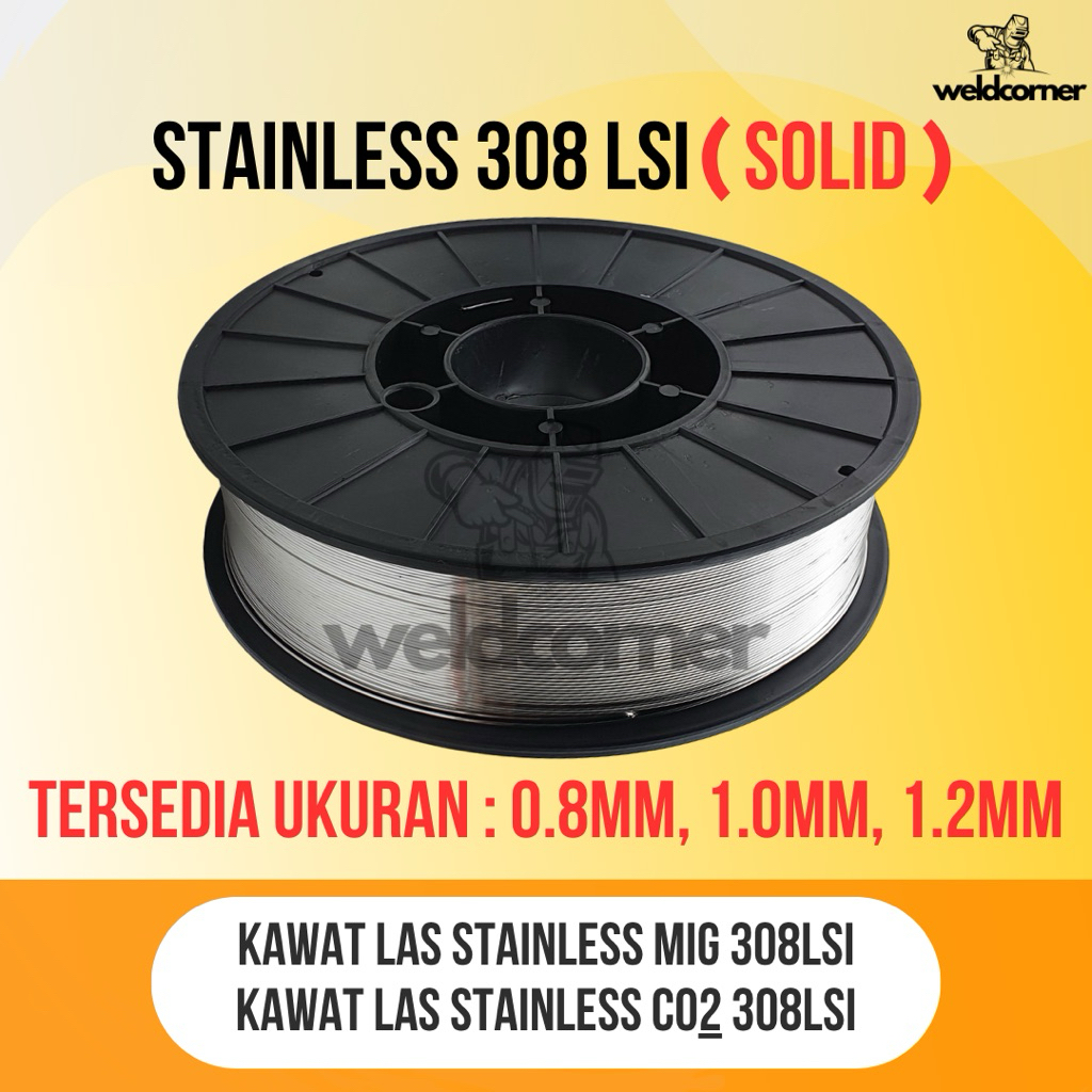 KAWAT LAS STAINLESS MIG 308LSi 12.5KG (0.8MM 1.0MM 1.2MM) / KAWAT CO2 STAINLESS ER308LSi 0,8 1,0 1,2