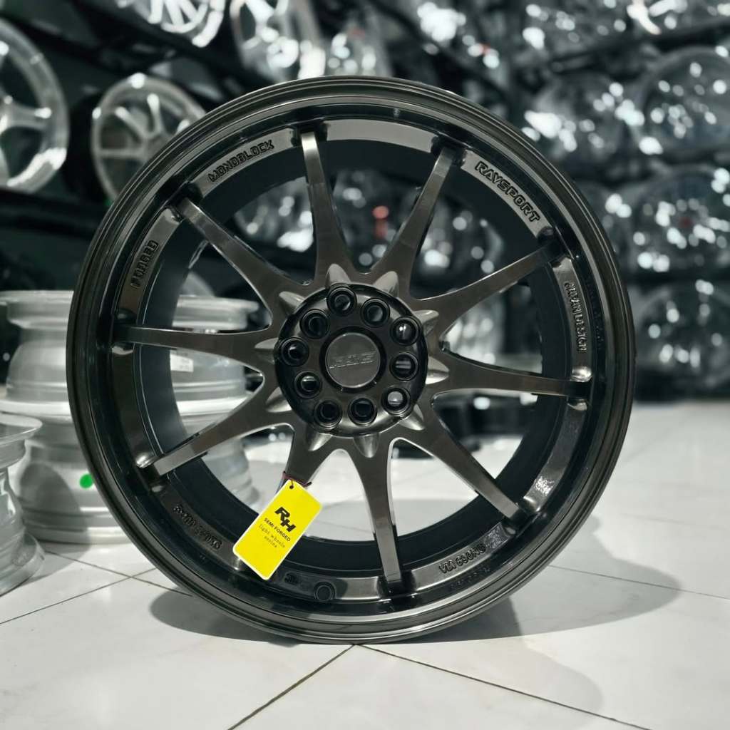Velg Rays Ce28 Brand New Ring 18 Pcd 5x114.3 5x100 Lebar 8.5 Et 42 Warna Gunmetal Kondisi Baru