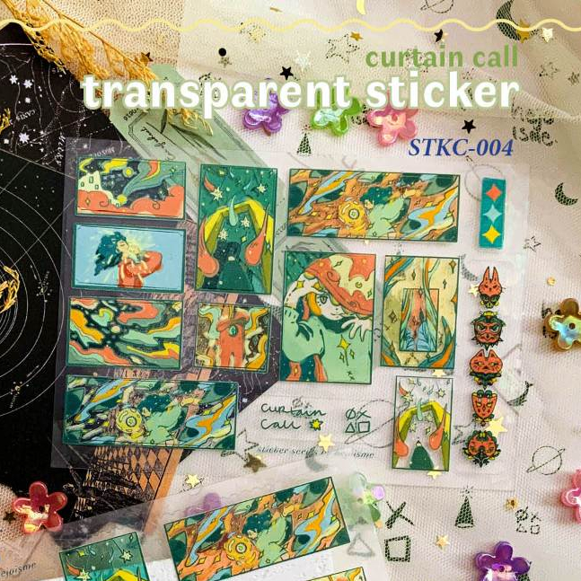 

Stiker Transparan 'Curtain Call' stiker kiss cut lembaran hejoisme