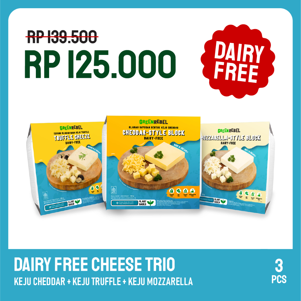 

Green Rebel Dairy Free Trio | Keju Vegan | Bebas Laktosa
