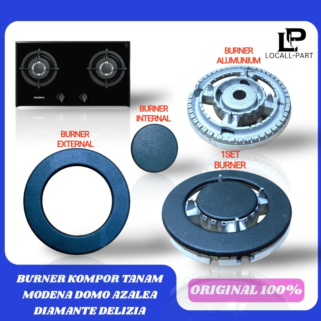 BURNER KOMPOR TANAM / FREESTANDING MODENA DOMO AZALEA DIAMANTE DELIZIA BERKUALITAS