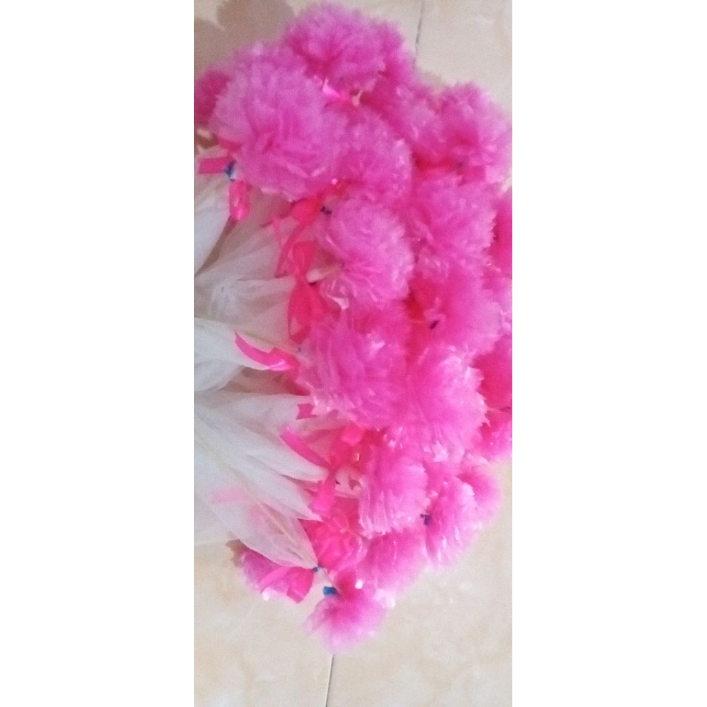 Bunga Telur pompom cocok untuk pernikahan, aqiqahan,maulid nabi,paskah, khatam Al-Qur'an 1 pak isi 1