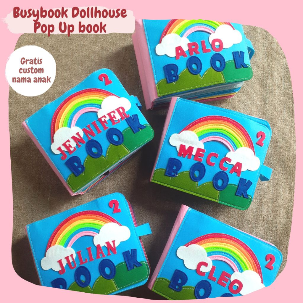 Busy Book Doll House + Pop Up Book / Quiet Book Premium / Busy Book Flanel / Montessori Book