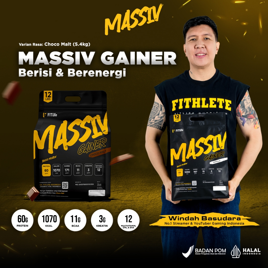 Fitlife Massiv Gainer 12 lbs 5,44 kg Susu Mass Gain