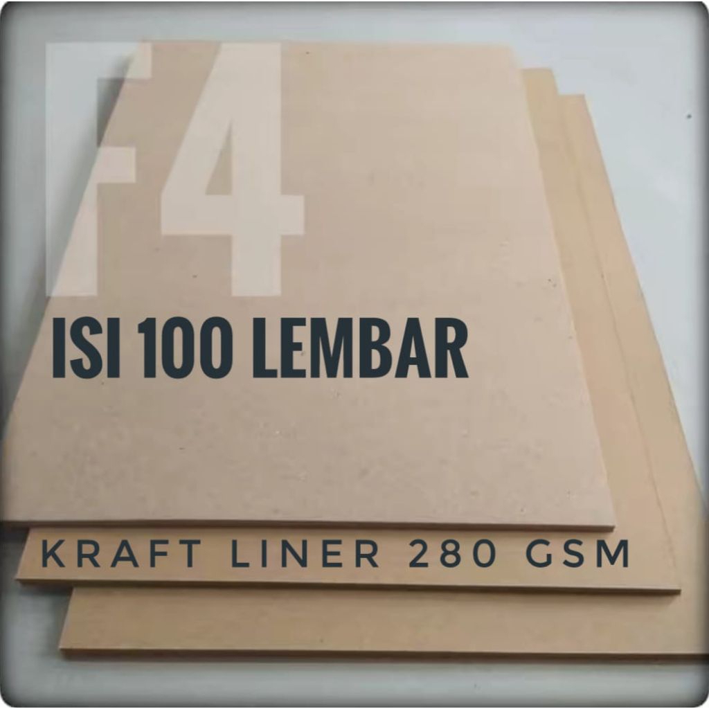 

1 Pack Kertas Samson / Kertas Coklat / Kertas Kraft Liner 280 gsm Ukuran F4 / Folio 21,5 cm x 33 cm ( isi 100 lembar )