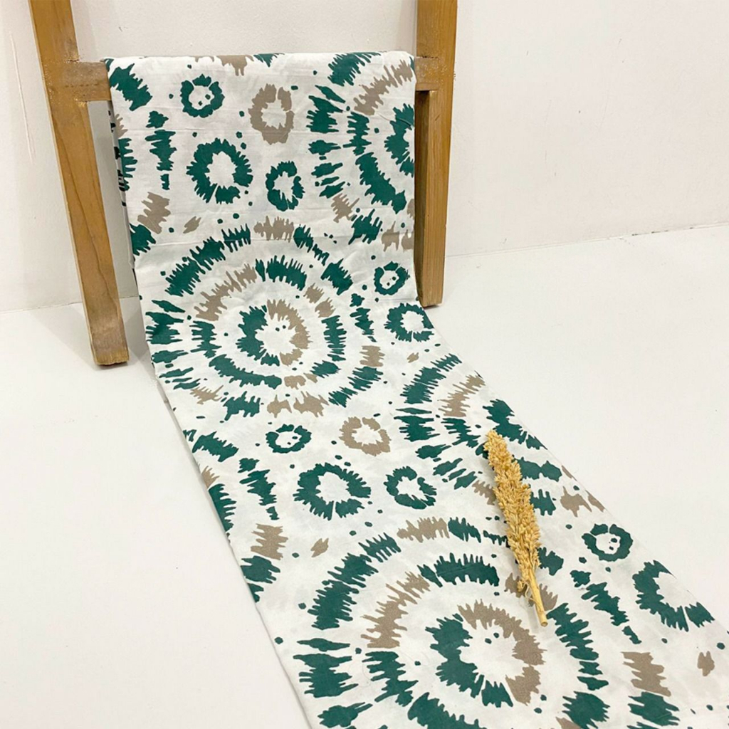 Kain Batik Meteran Katun Sage Hijau Soft Pastel Premium Jarik Panjang Pekalongan Motif Modern