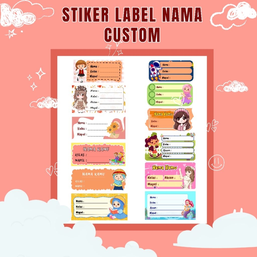 

STIKER LABEL NAMA CUSTOM