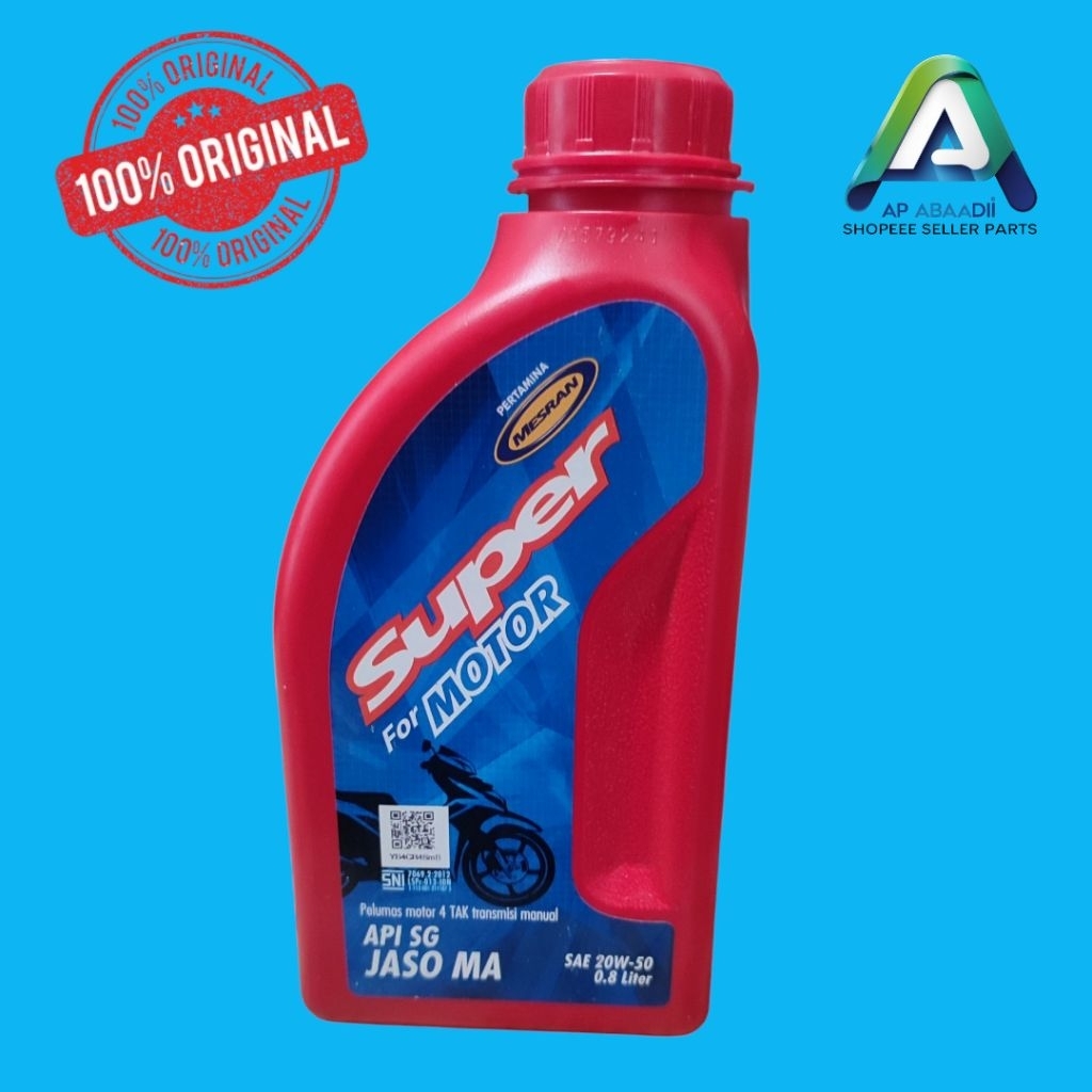 Oli Mesran Super Motor 20W-50 , Oli Motor 0,8L
