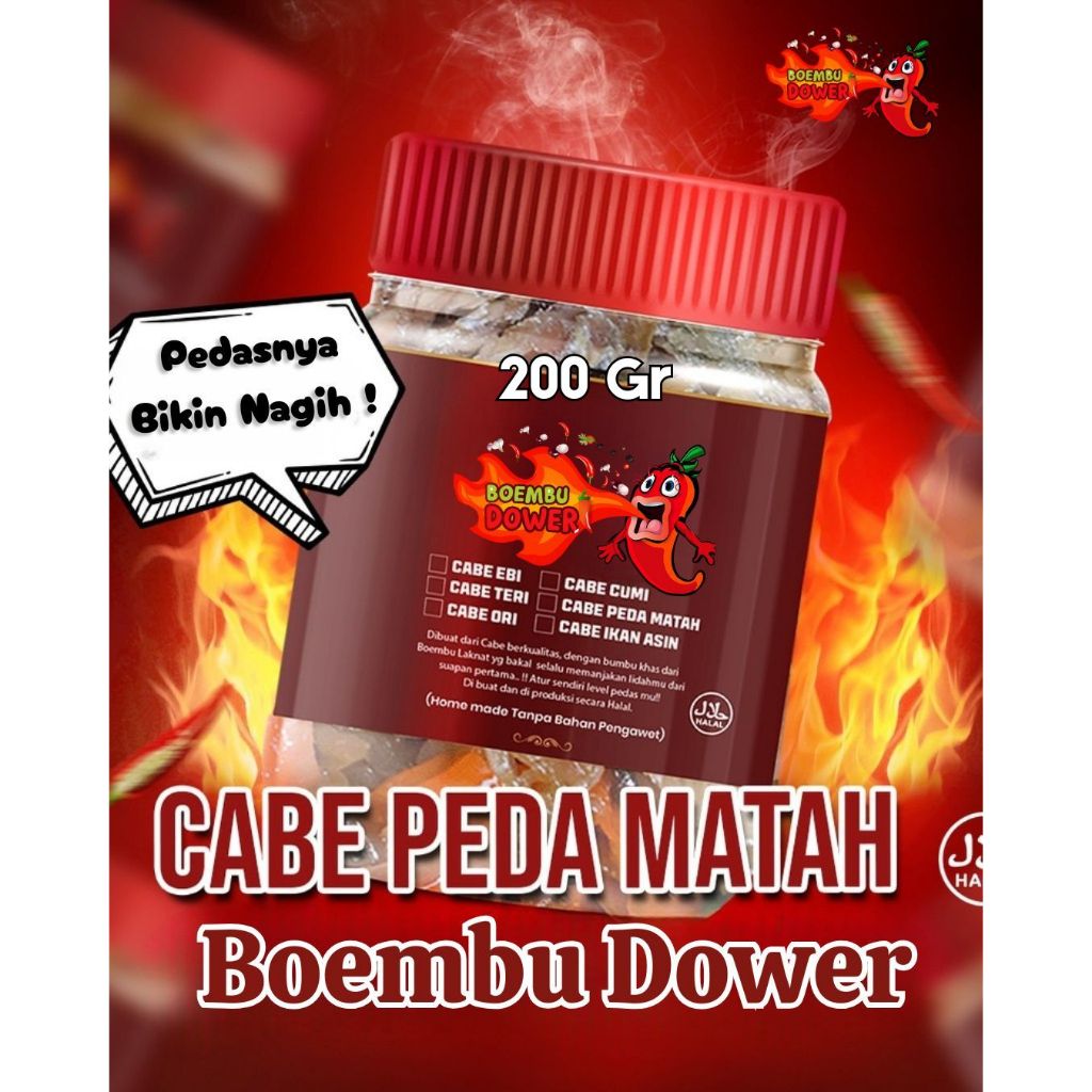 

CABE PEDA MATAH BOEMBU DOWER | INSTAN VACUM | PEDAS MANTUL - 200 GR