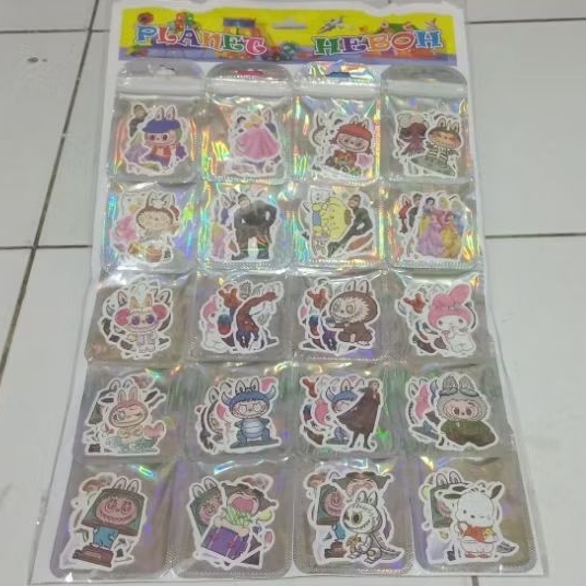 

( 20 PCS ) STIKER TEMPEL KARAKTER RENCENGAN