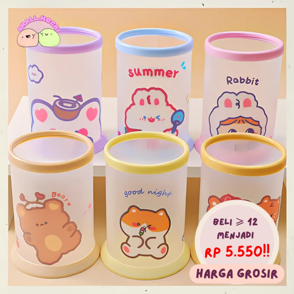 

1 Pcs Tempat Pensil Bulat Cartoon Kotak Pencil Lipat Best Seller KP13