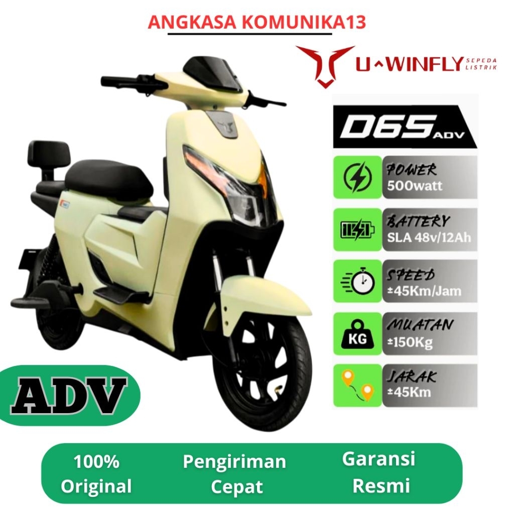 Sepeda Listrik Uwinfly D60 ADV(SEPEDA LISTRIK UWINFLY D65 ADV)Sepeda Listrik Uwinfly D65 ADV
