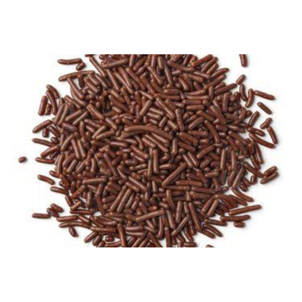 

Mesis Coklat 250gr – Topping Kue & Donat – Taburan Coklat Meises Curah