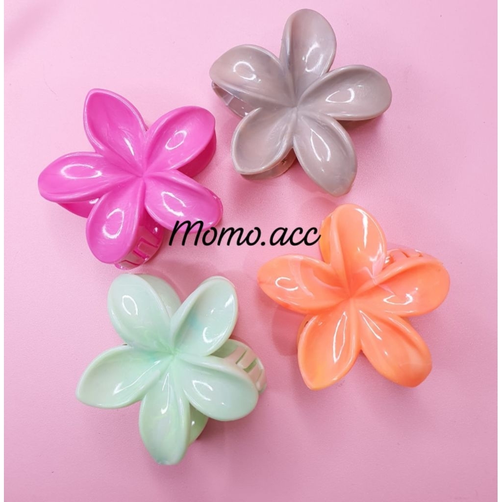 Jepit Rambut Bunga Kamboja Warna Warni / Jepit Rambut Korean Bunga Kamboja / Jepitan Rambut Bunga Ka