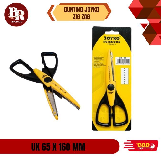 

[BROTOCO] Gunting Zig Zag Joyko ZZ-65 - Gunting Kain Gerigi Tanggung
