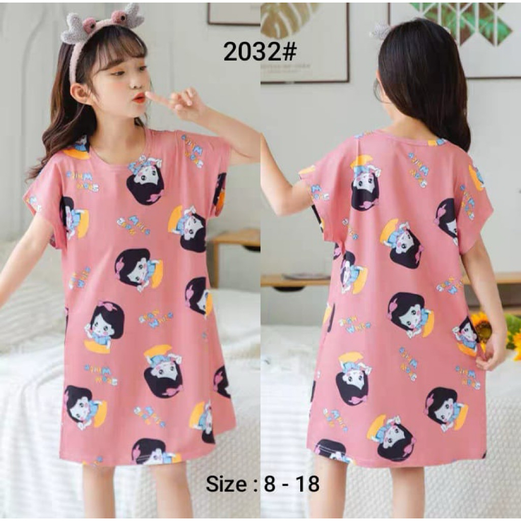 DAYON Daster Anak Import Premium, Daster Anak 1 2 tahun, Piyama tidur anak, piyama anak korean style