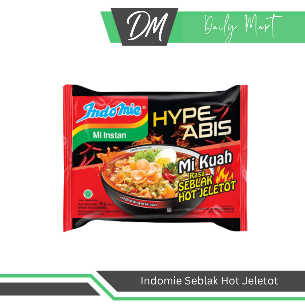 

Indomie Seblak Hot Jeletot (Harga Per 5 Pcs) - Mie Instan Enak Murah Pedas