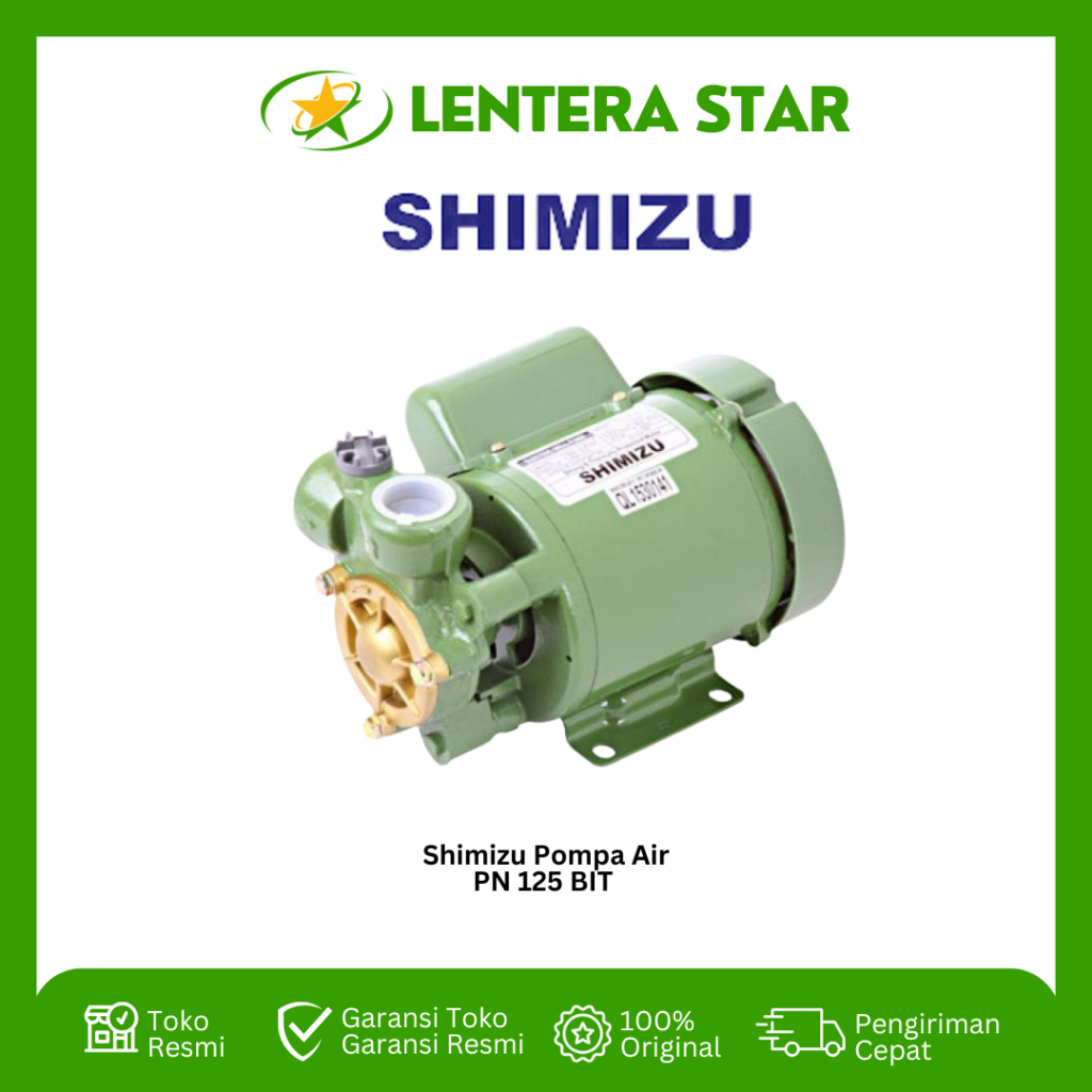 Pompa Shimizu PN 125 BIT POMPA AIR SHIMIZU PN-125 BIT / PN125BIT Sumur Dangkal Manual 125 Watt
