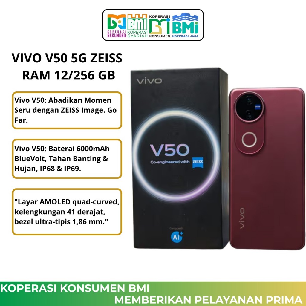 VIVO V50 ZEISS 5G RAM 12/256 GB NEW / VIVO / V50 / ZEISS / 5G / RAM 12/256 GB / NEW