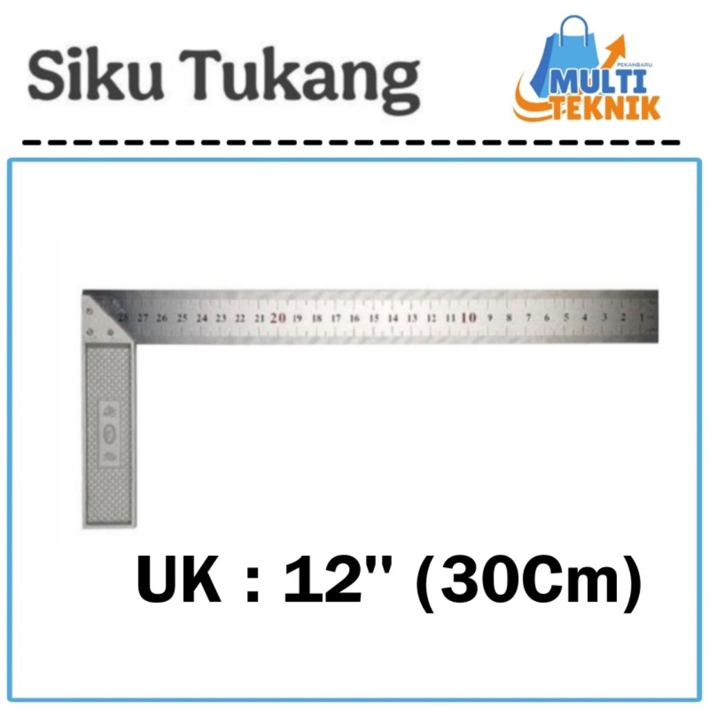 

Siku L Meter 12 Inch Penggaris Siku Besi Tukang 30Cm 12