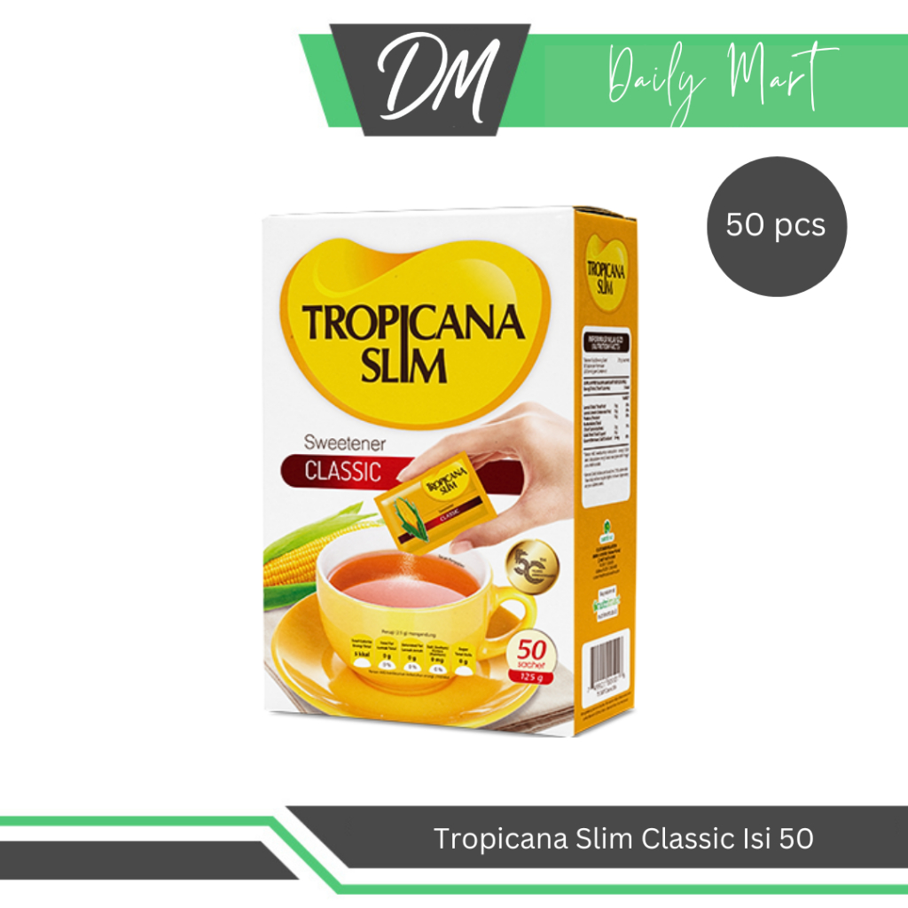 

Tropicana Slim Classic Isi 50 Sachet - Gula Premium Mencegah Diabetes